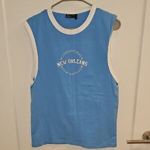 ASOS Blue and White Tank Top